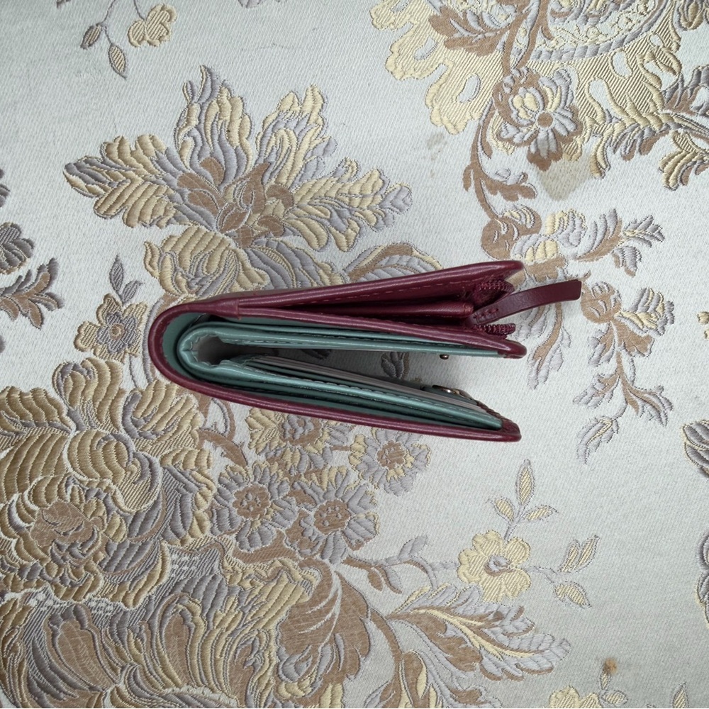 RADLEY LONDON Burgundy with pink green and white accents  Wallet with Dog Logo - Picture 11 of 14